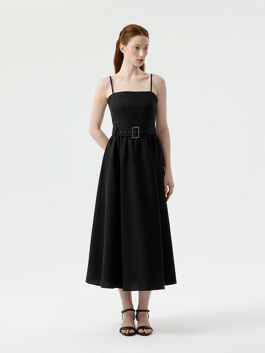 Льняной сарафан с поясом (Р158): фото №2