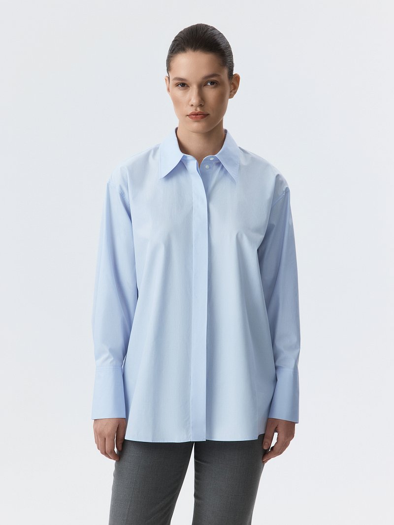 Свободная рубашка из хлопка