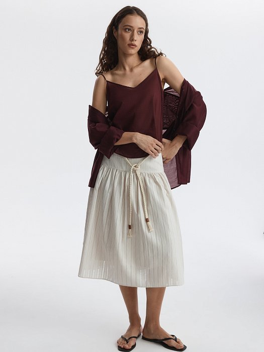 Юбка из хлопка и льна: фото №6