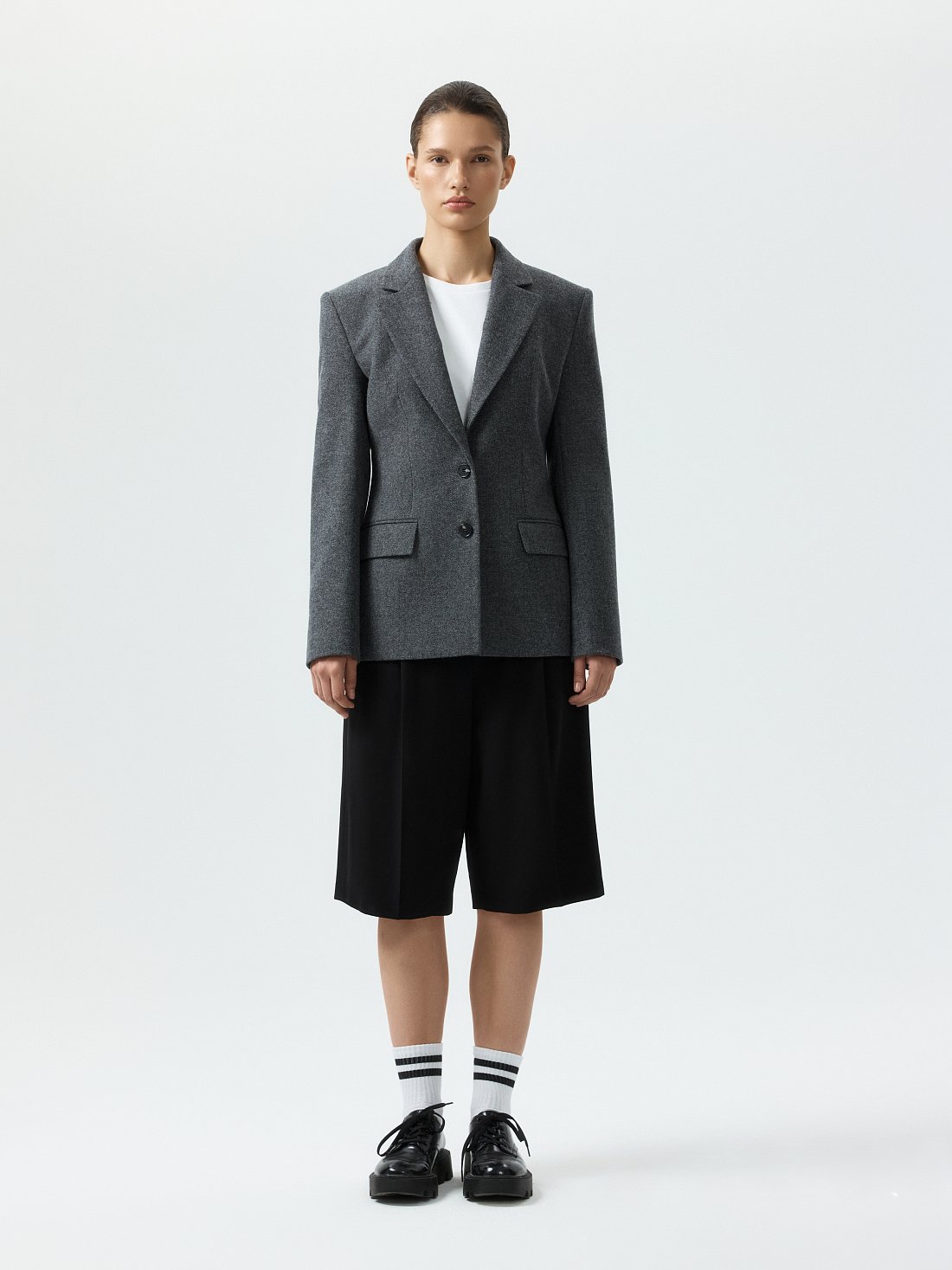 Жакет из твида «в елочку» (Р158): фото №1