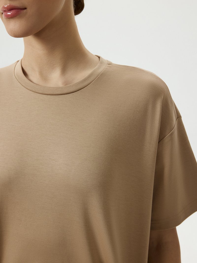 Однотонная футболка из 100% хлопка 