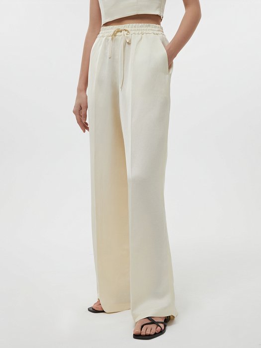 Широкие брюки со льном: фото №2