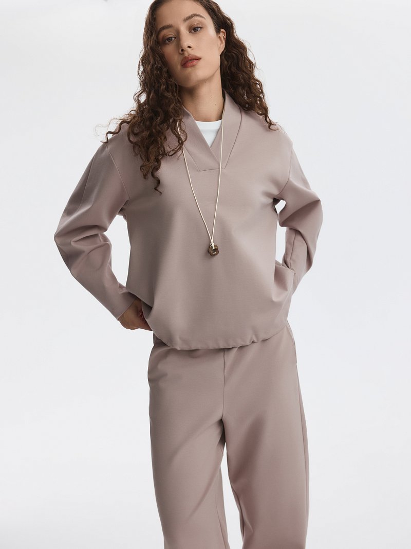 Свитшот с V-вырезом 