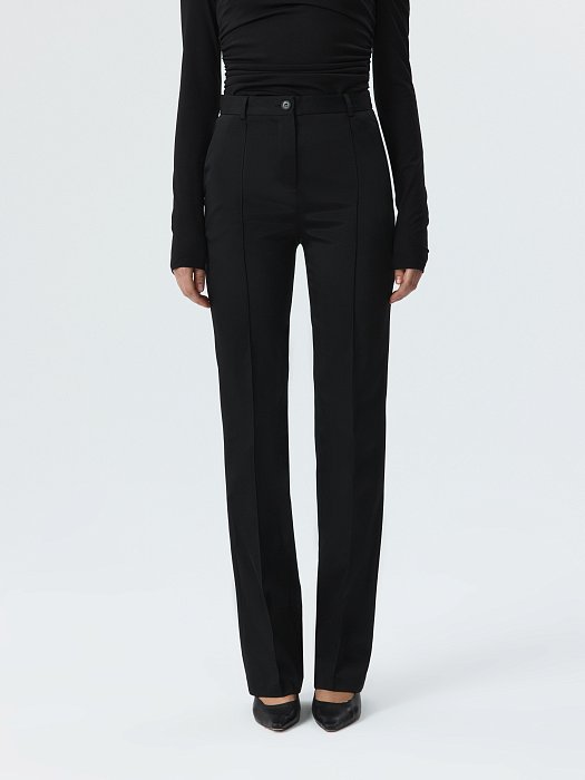 Расклешенные брюки со стрелками: фото №3