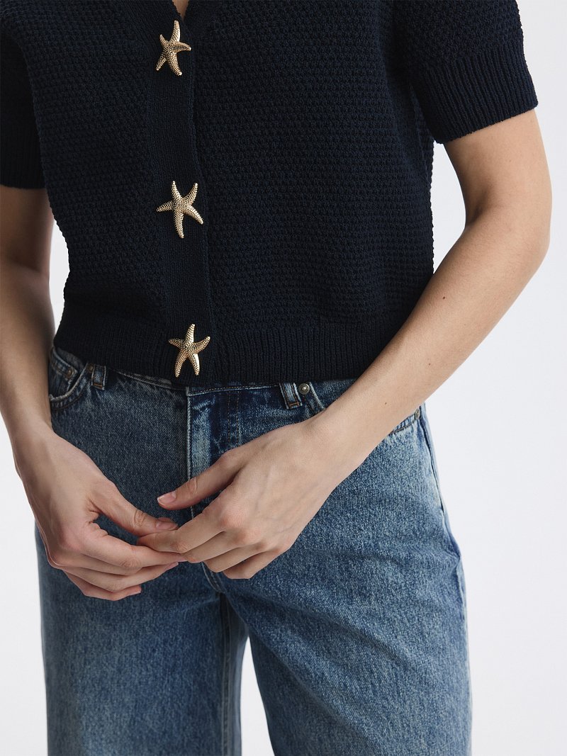 Кардиган с короткими рукавами