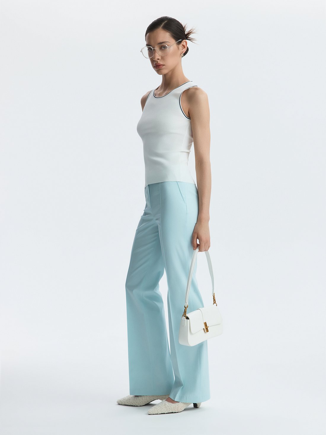 Расклешенные брюки из хлопка (Р158): фото №1