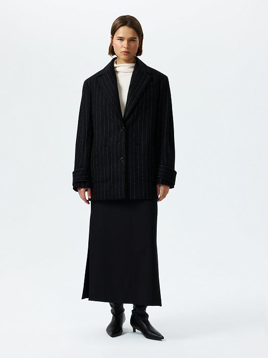 Утепленное полупальто из шерсти: фото №6