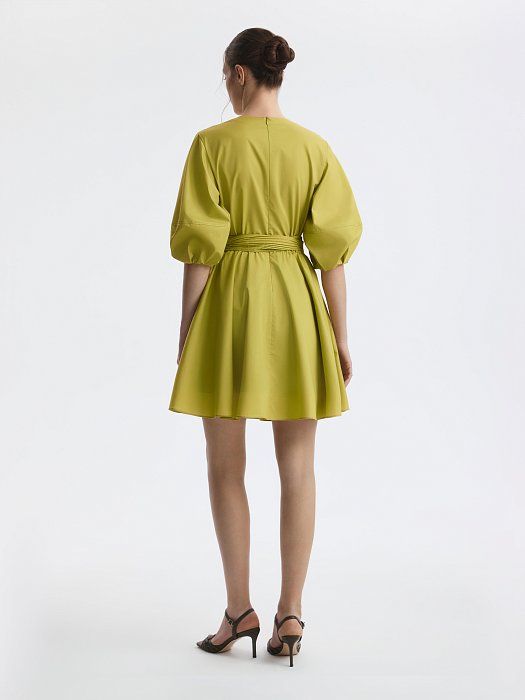 Платье из хлопка с поясом: фото №6