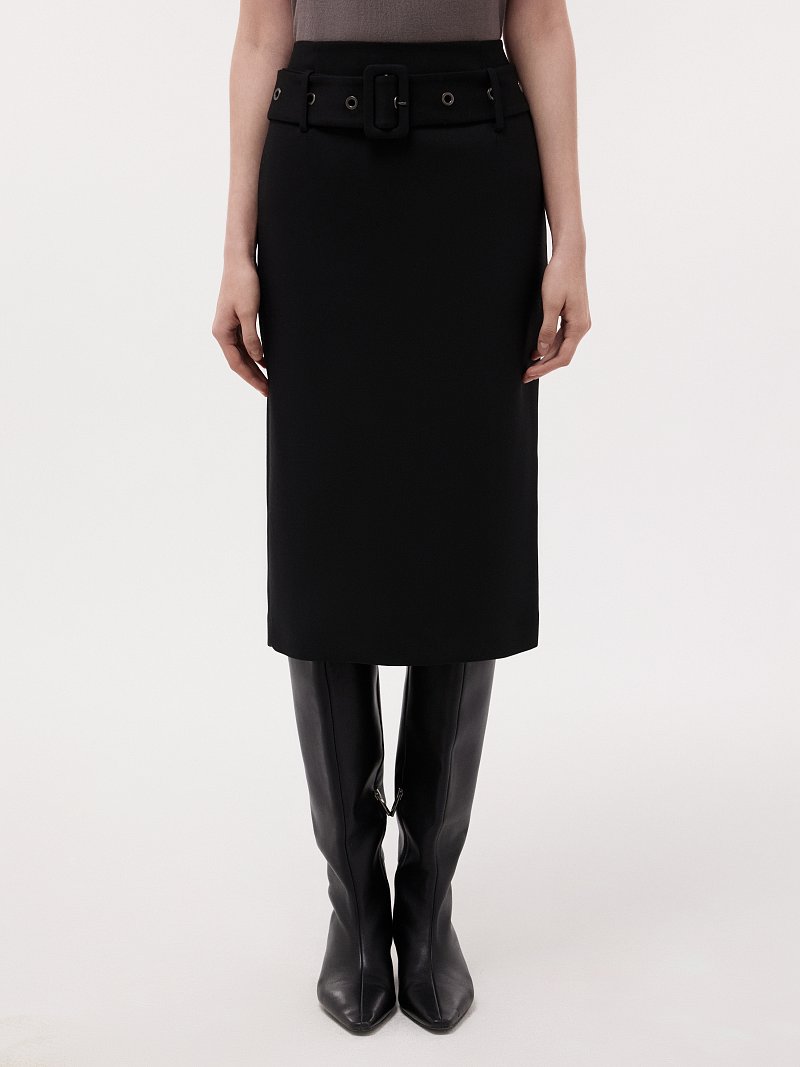 Юбка-карандаш с поясом