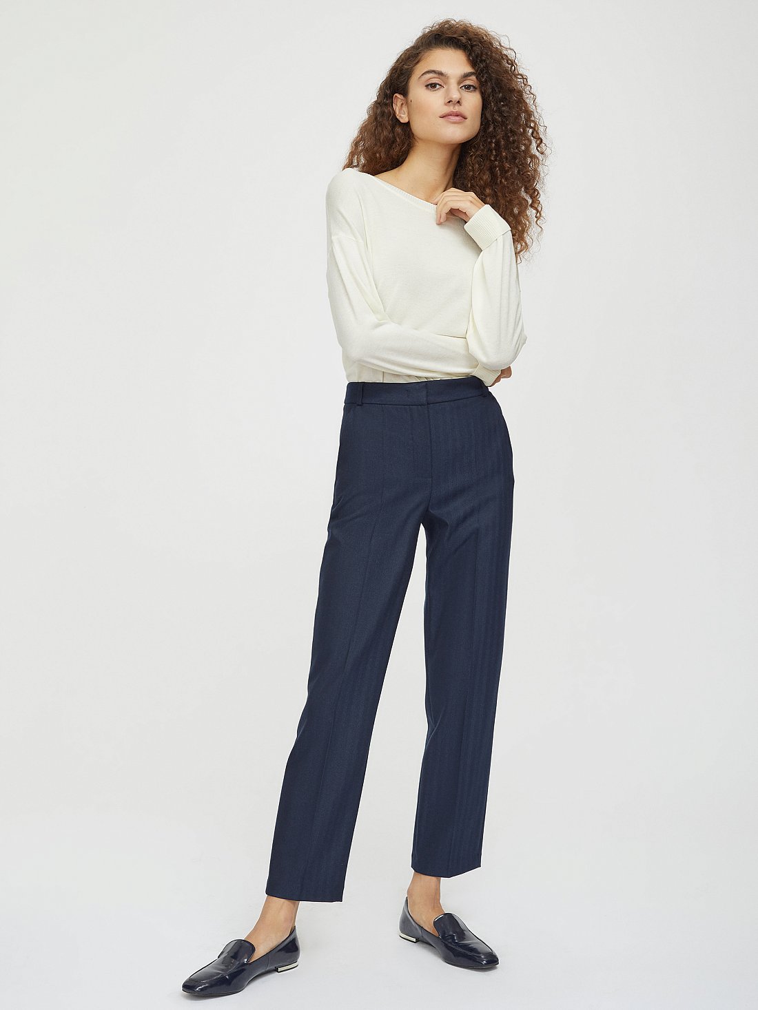 Прямые брюки в елочку: фото №1