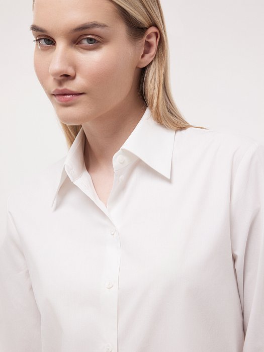 Прямая рубашка из хлопка: фото №2