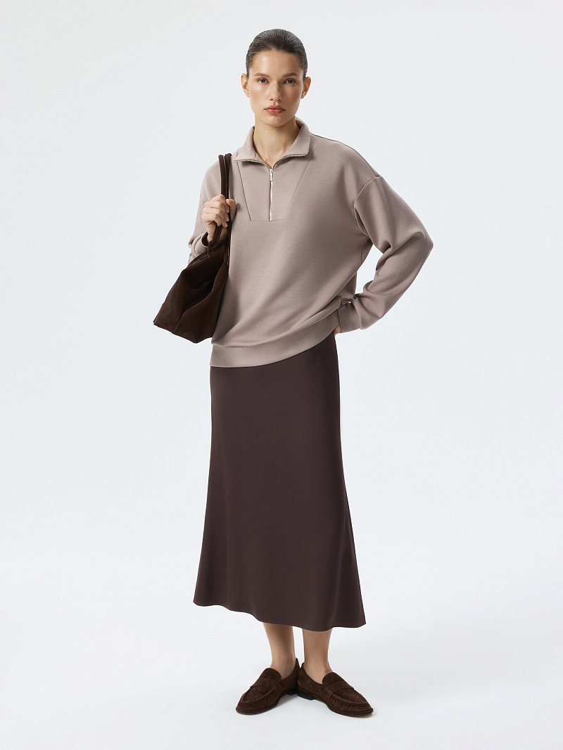 Толстовка с воротником на молнии 