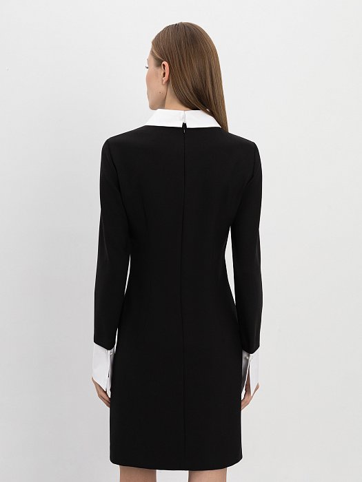 Платье-мини со съемным воротником: фото №6