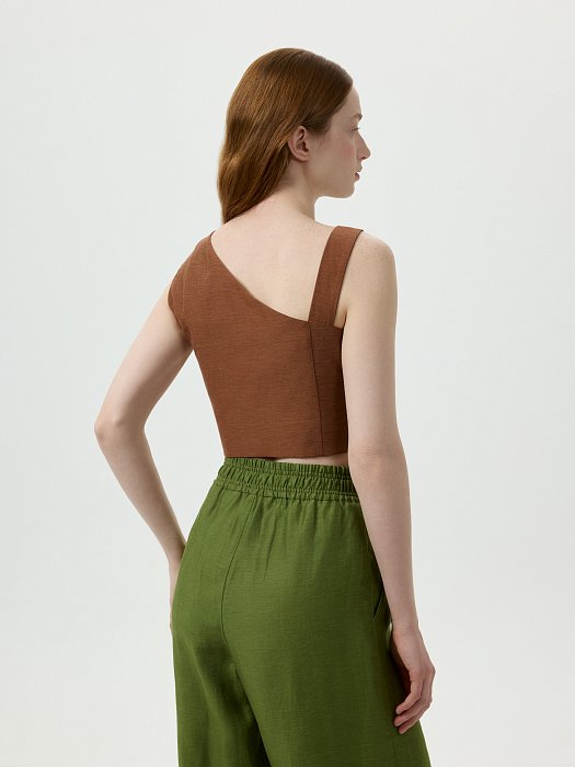 Кроп-топ асимметричного кроя: фото №4