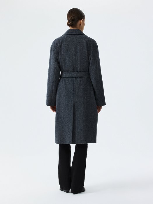 Пальто-халат в полоску: фото №5