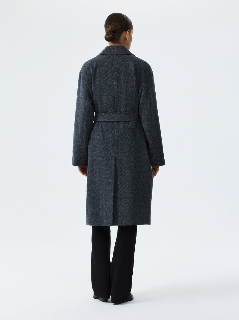 Пальто-халат в полоску