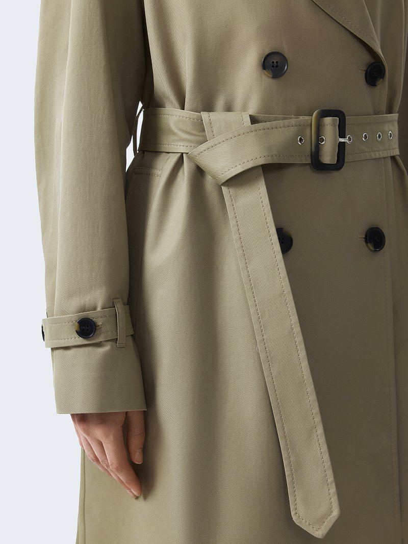 Двубортный тренч с хлопком (Р158)