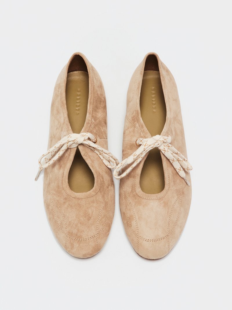 Балетки из натуральной замши