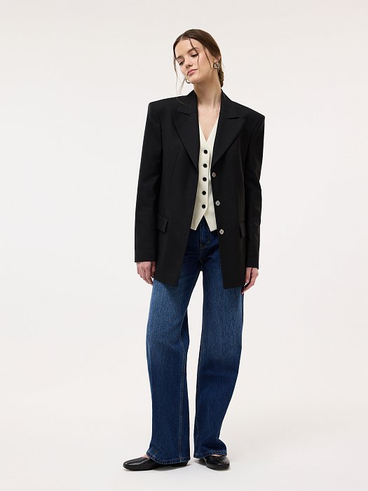 Прямой жакет на кнопках: фото №6