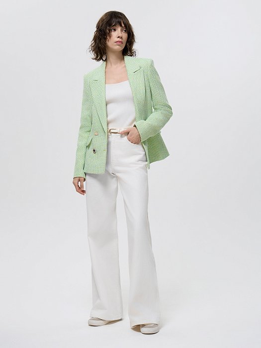 Приталенный жакет из твида: фото №5