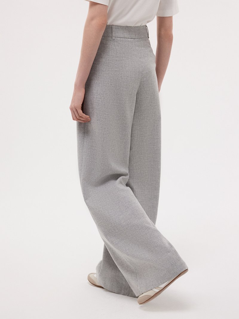 Брюки оверсайз из фланели