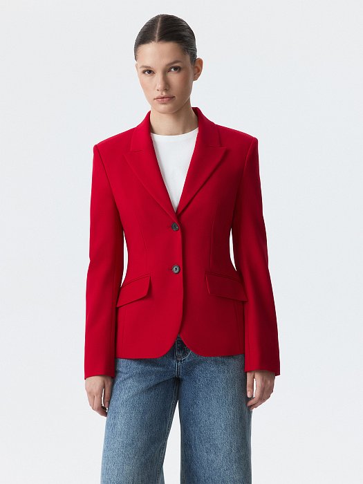 Приталенный жакет из вискозы (Р158): фото №4