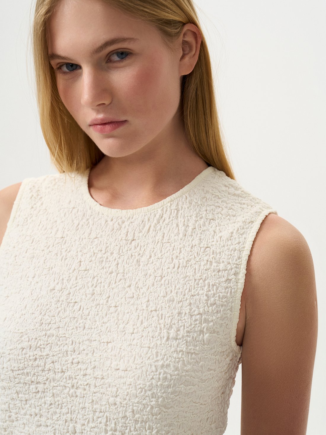 Вязаный топ из хлопка: фото №1