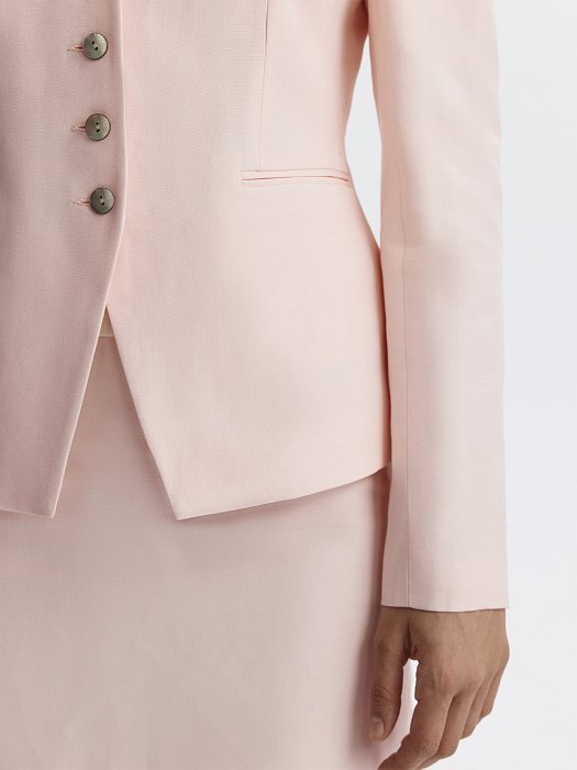 Приталенный жакет со льном (Р158): фото №3