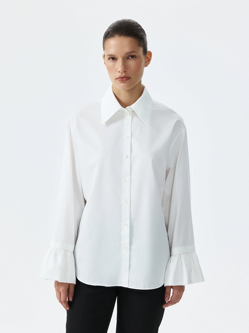 Блуза со съемными манжетами