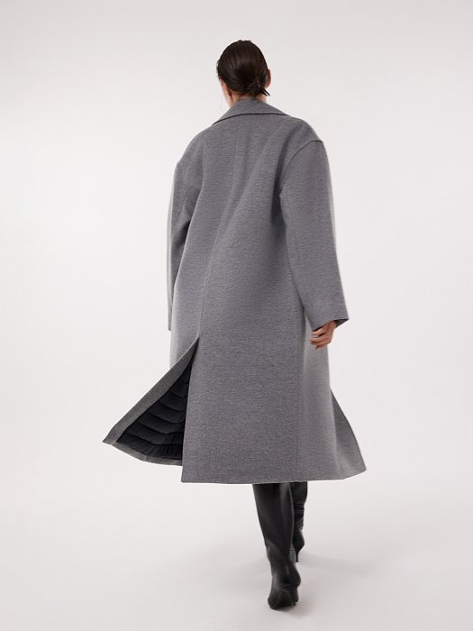 Утепленное пальто со съемным капюшоном: фото №5