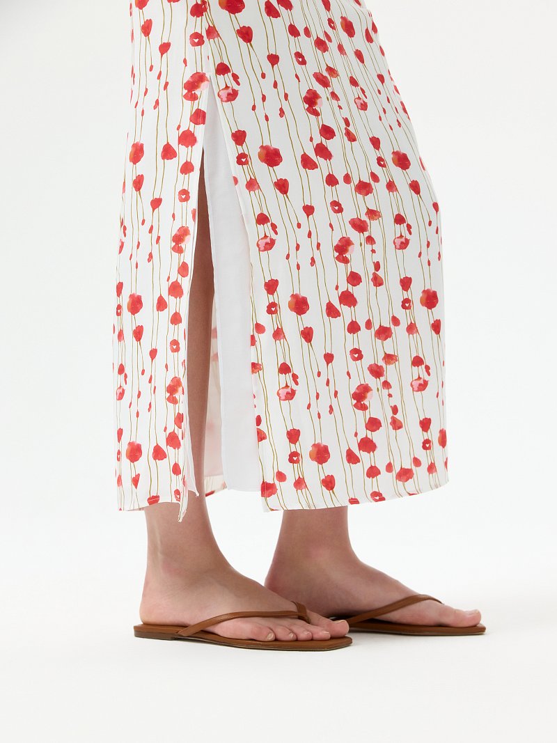 Юбка из вискозы с цветами