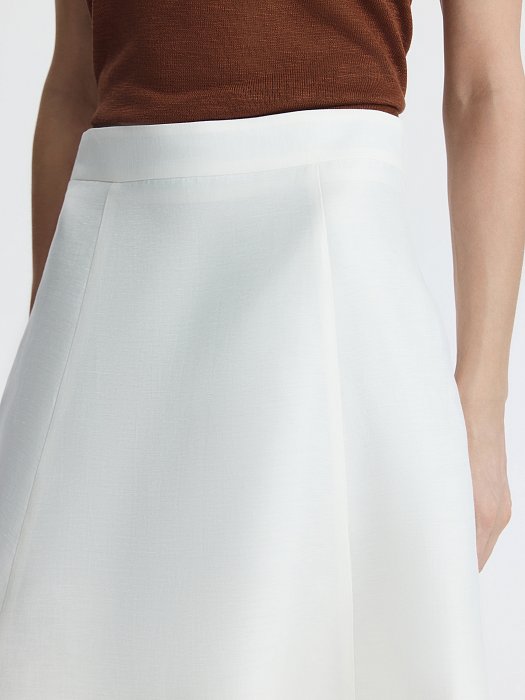 Расклешенная юбка изо льна (Р158): фото №3