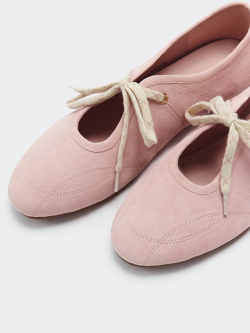 Балетки из натуральной замши