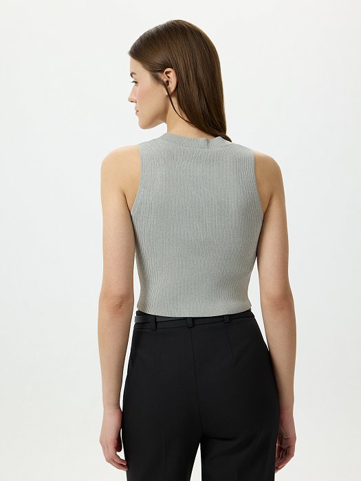 Укороченный топ из вискозы: фото №3