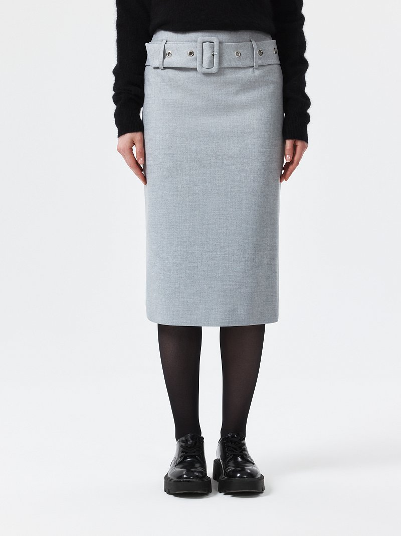 Юбка-карандаш с ремнем 