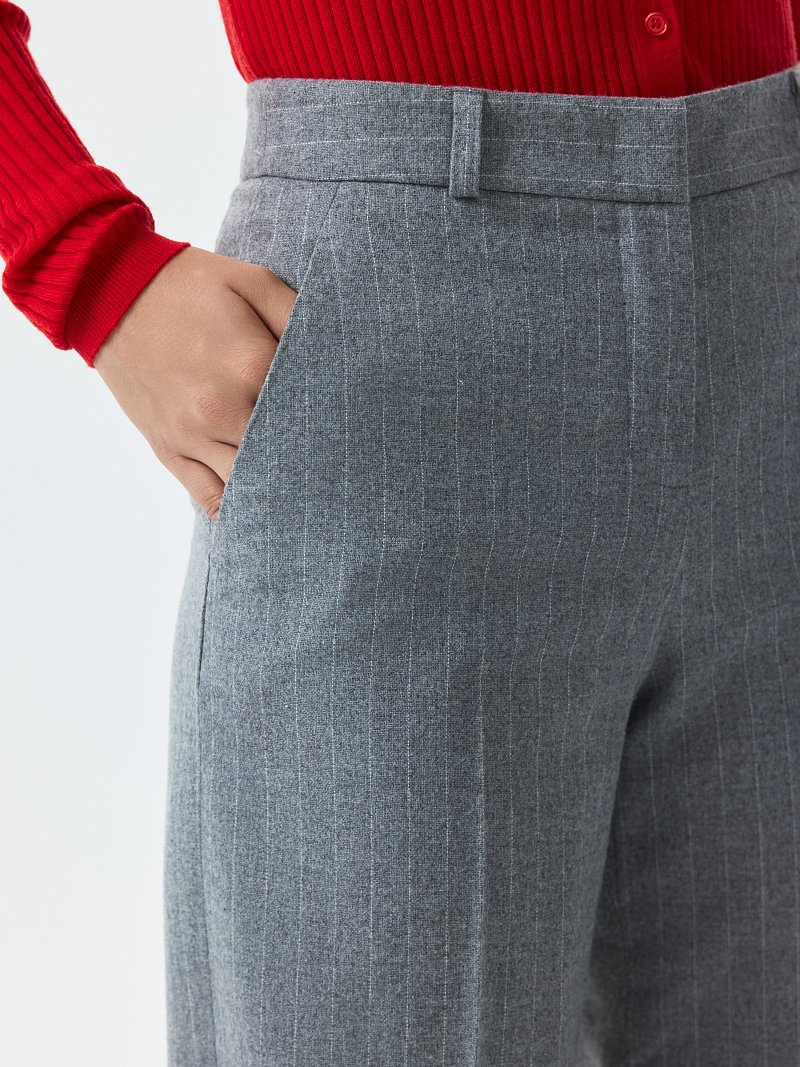 Брюки из фланели в полоску