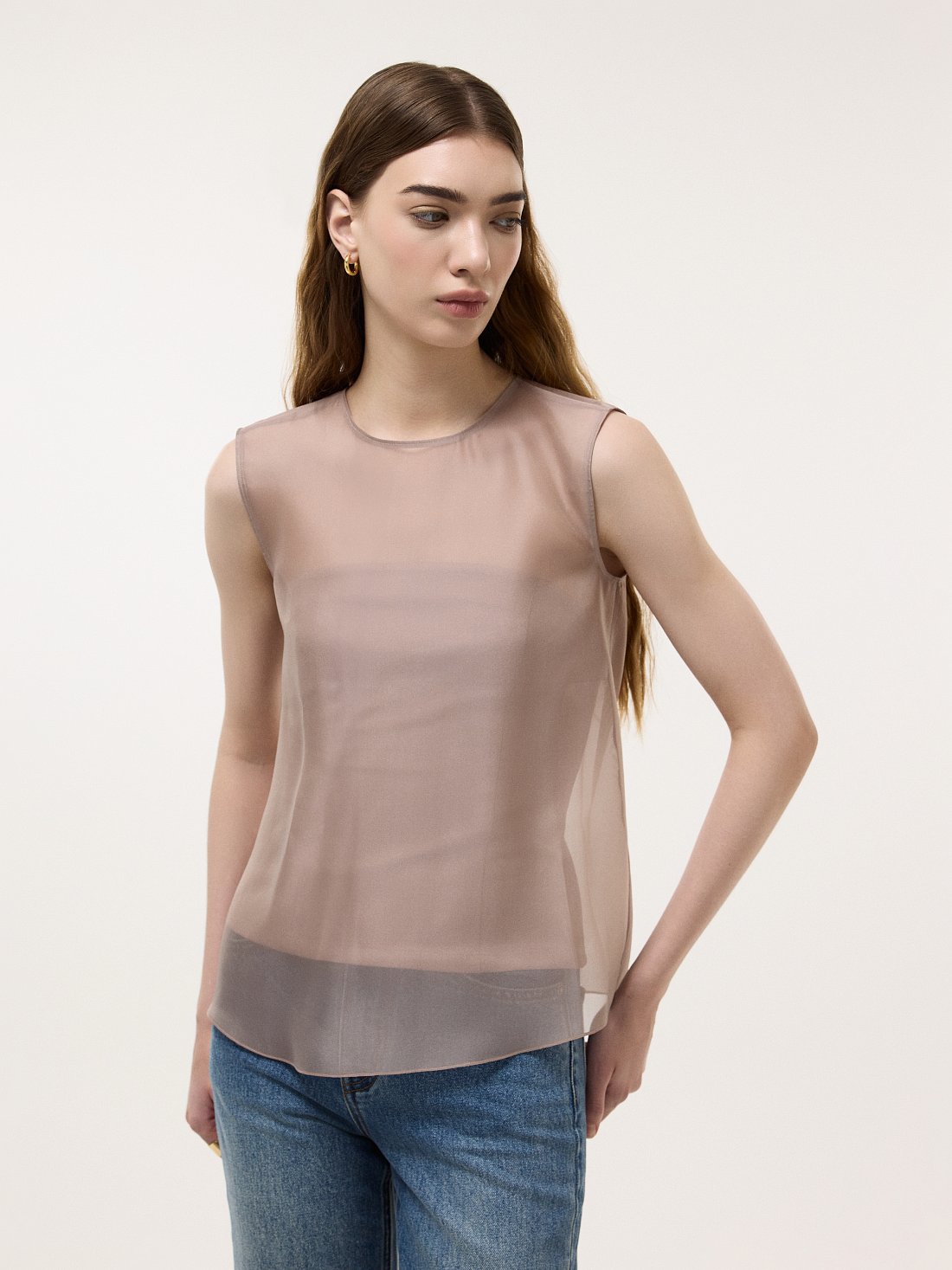 Топ со съемной органзой: фото №1