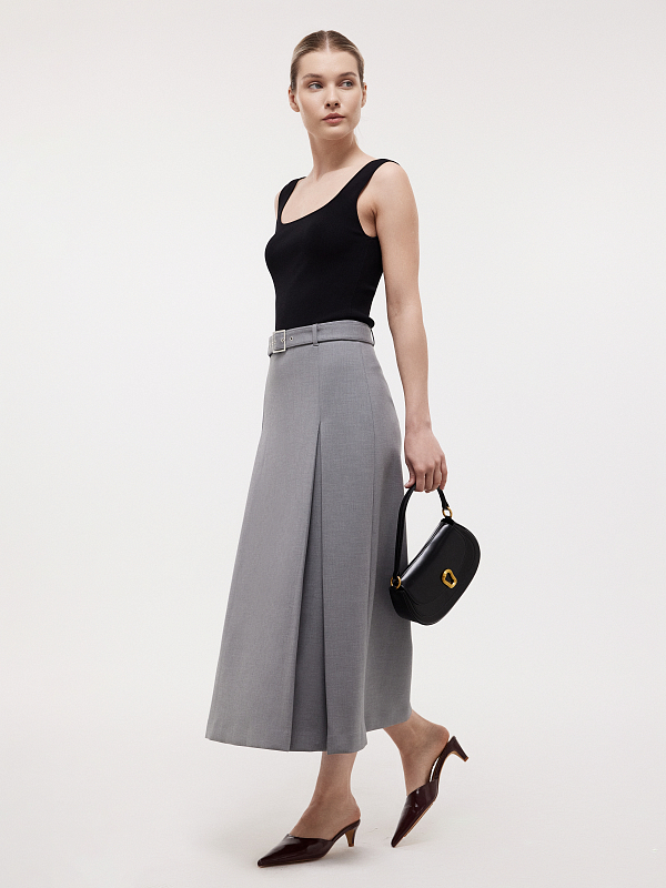 Юбка-миди со складками