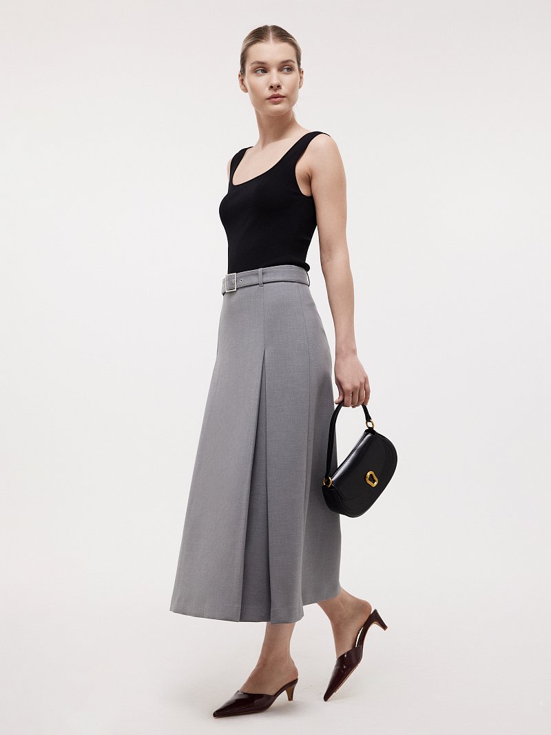 Юбка-миди со складками