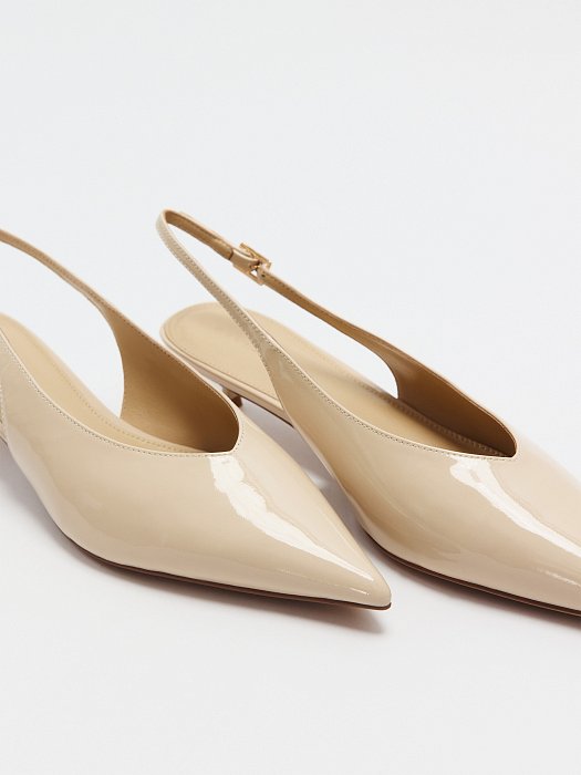 Лаковые туфли с открытой пяткой: фото №5