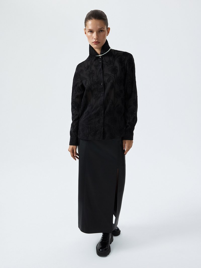 Рубашка из лиоцелла с вышивкой