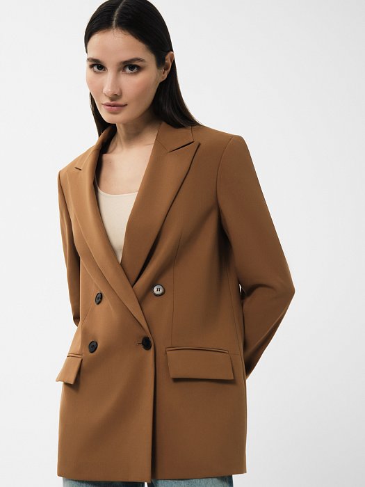 Двубортный прямой жакет: фото №6