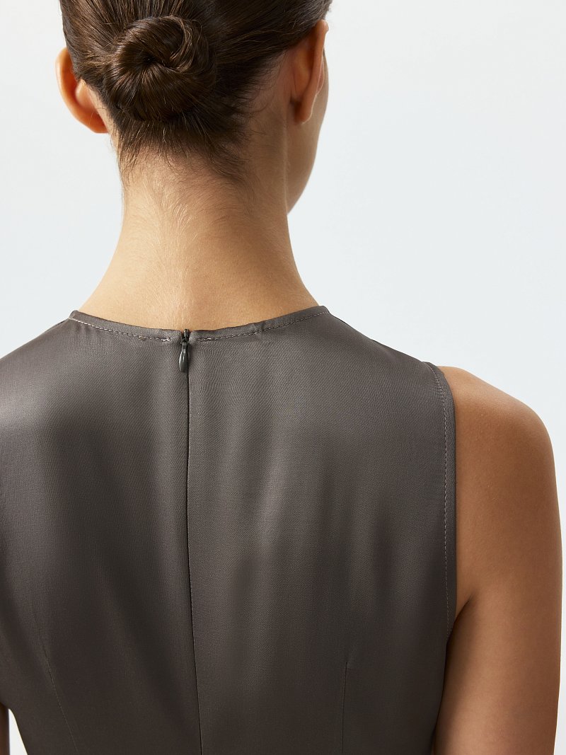 Атласное платье-макси