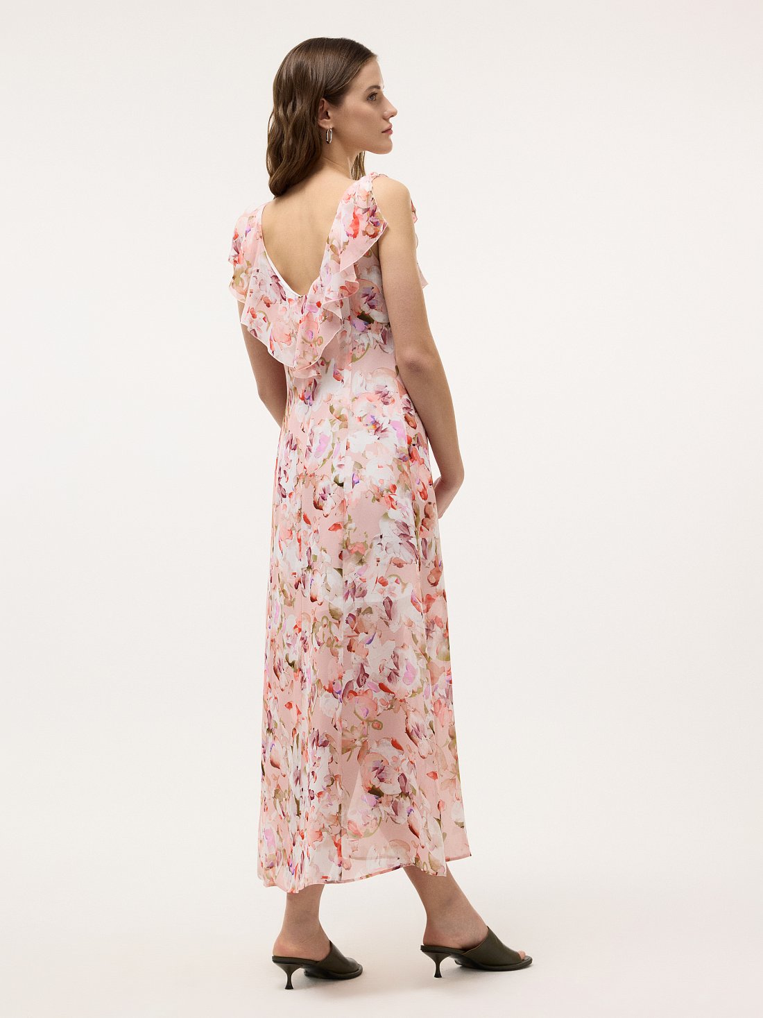 Шифоновое платье с воланами: фото №1