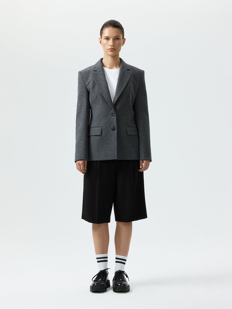 Жакет из твида «в елочку»