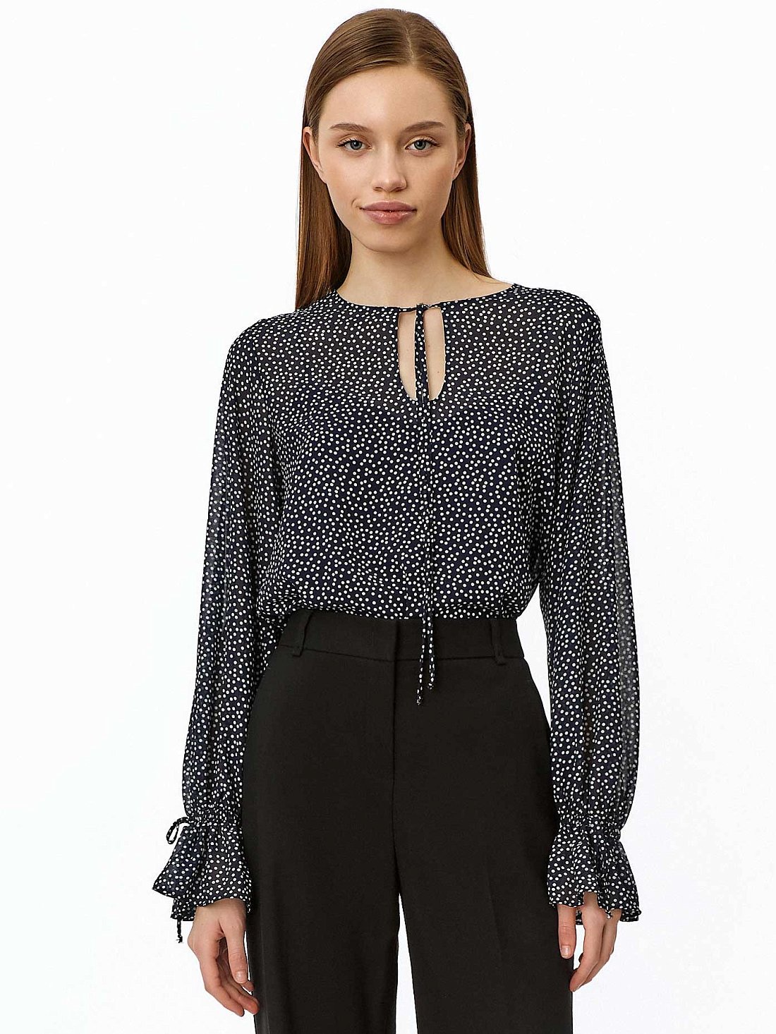 Свободная блуза из шифона: фото №1