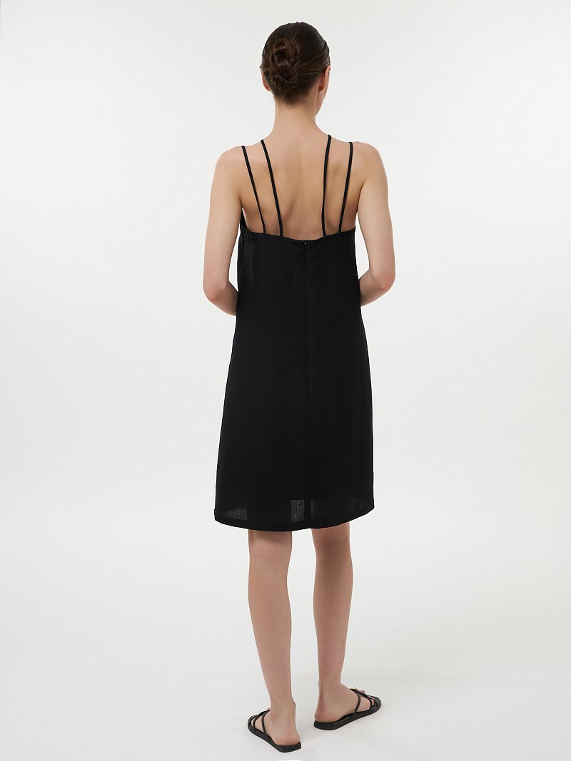 Короткий сарафан со льном