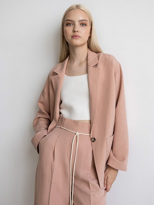 Удлиненные брюки со льном: фото №7