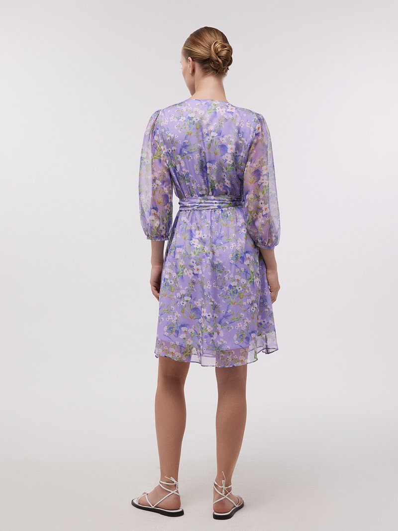 Шифоновое платье на запахе