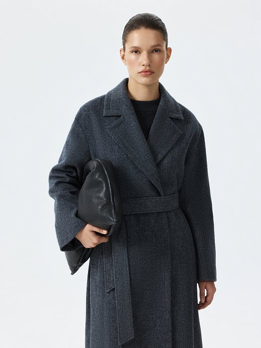 Пальто-халат в полоску: фото №2